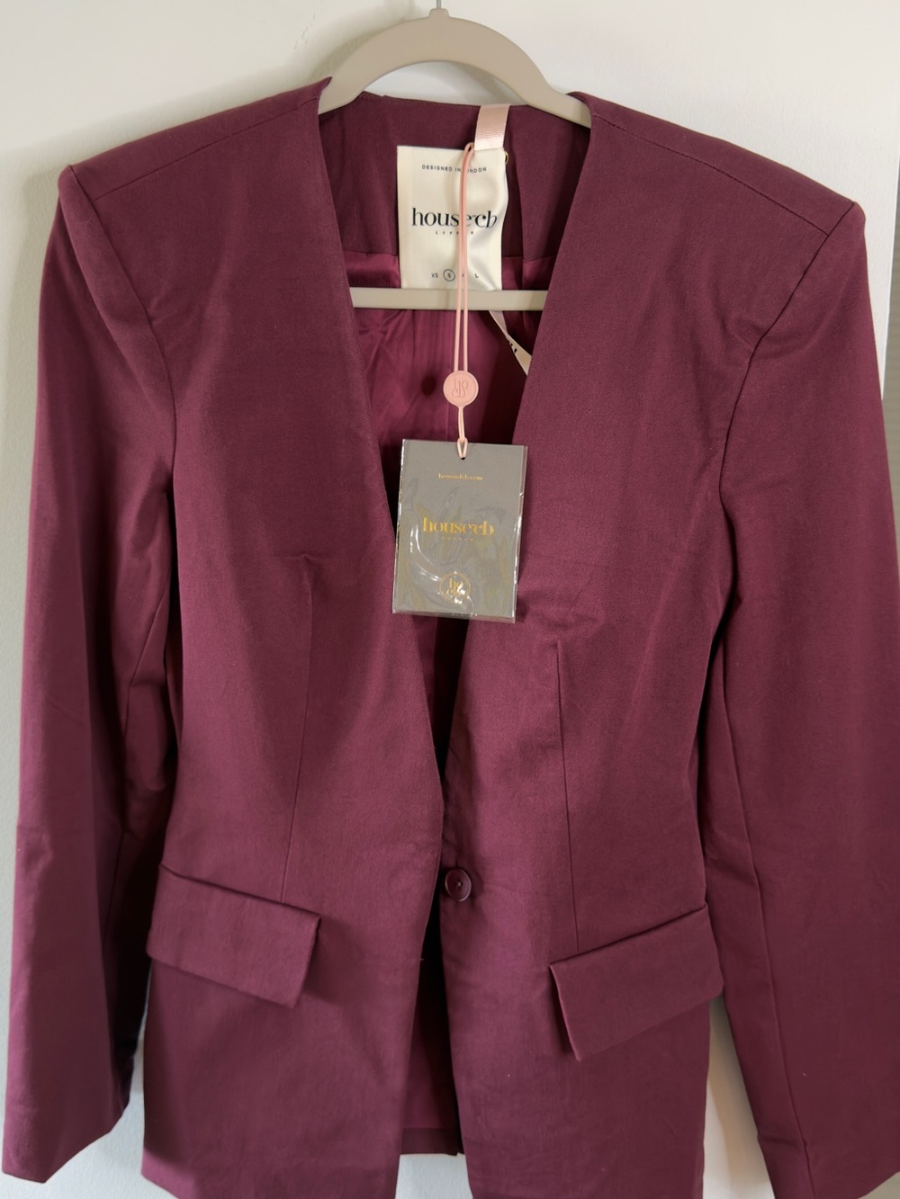 House of CB Plum Open-Front Blazer